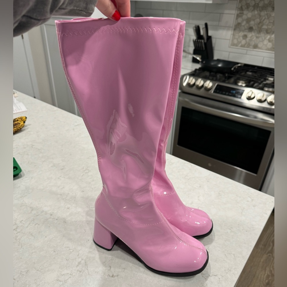 Light pink gogo boots
